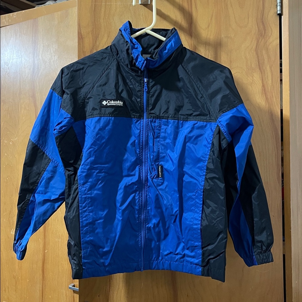 Columbia Two-Tone Blue and Black Windbreaker